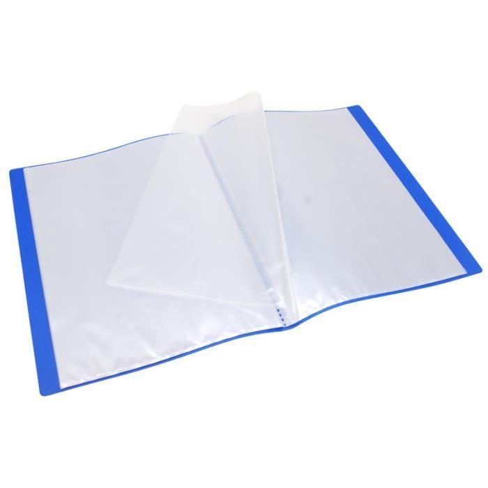 Protège documents A4 - WAYTEX - 931411 - 60 vues - 30 pochettes - Couverture polypro souple bleu