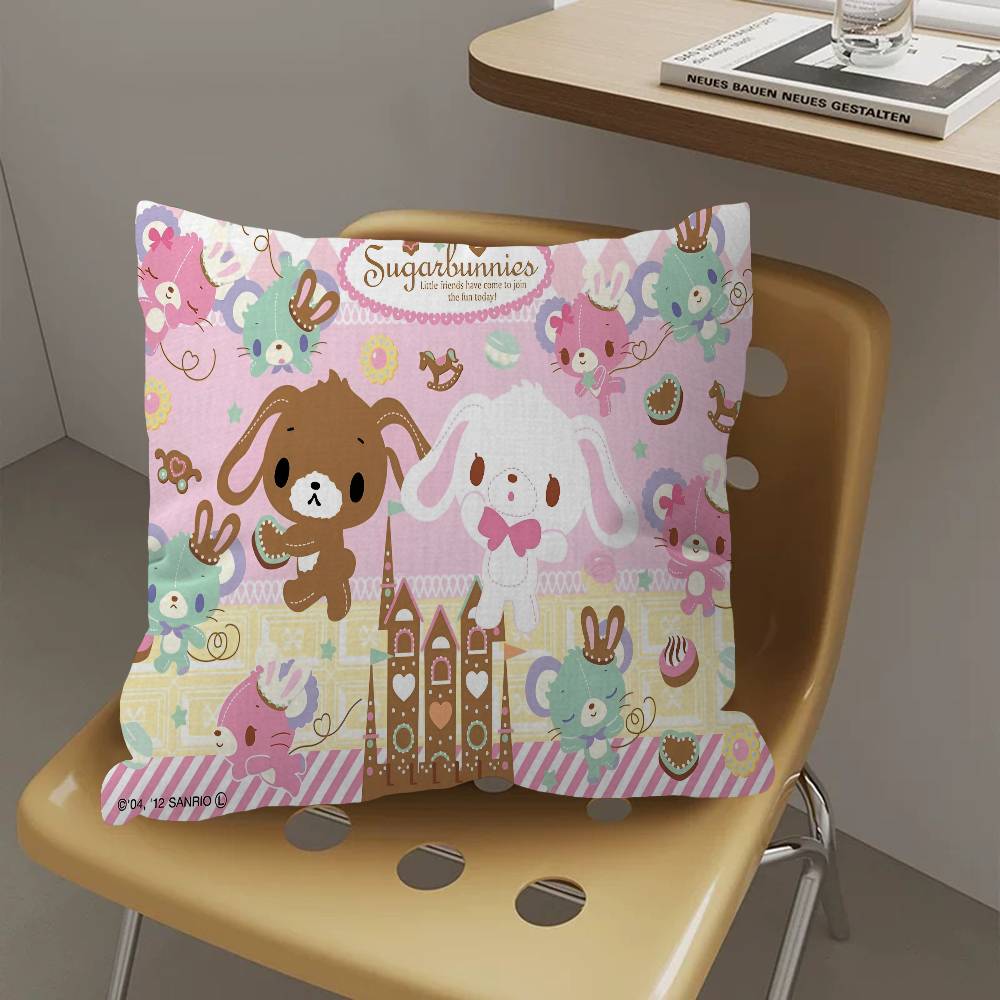 Cartoon Niedliche S-Sugarbunnies Kissenbezug Kissenhülle Deko Kissenbezug Bedruckter Kissenbezug für Sofa