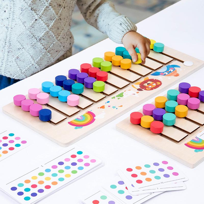 Color Logic Chess Game: Montessori Training Board for Kids Ages 3-5