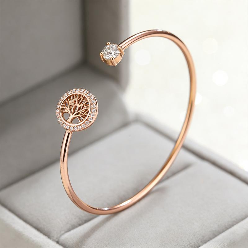 Summer Beach Accessories, Niche Design Hand Jewelry, Tree of Life Jewelry, High-end Open Bracelet, Creative Valentine's Day Gift