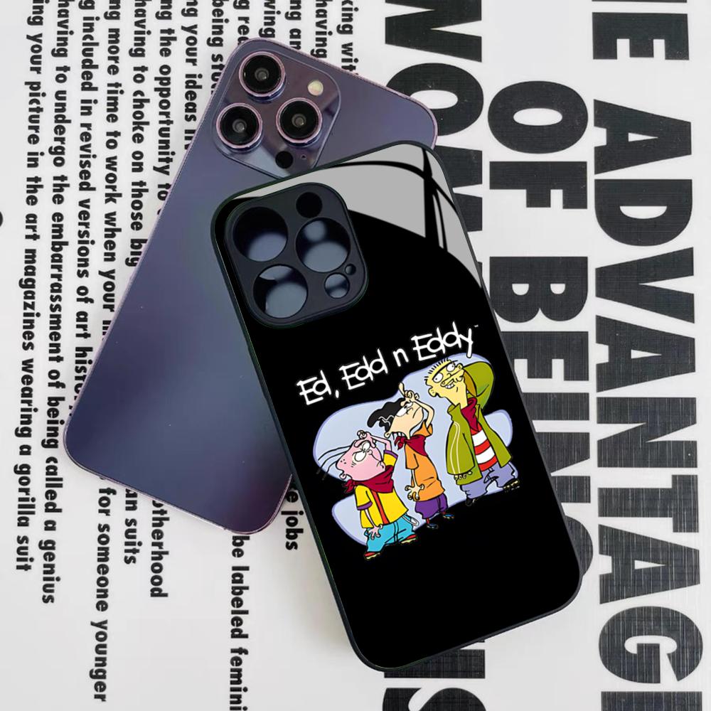 Ed Edd N Eddy Phone Case for Iphone 17 16 15 14 12 11 13 Pro Max Mini X Air Puls Black Glass Cover