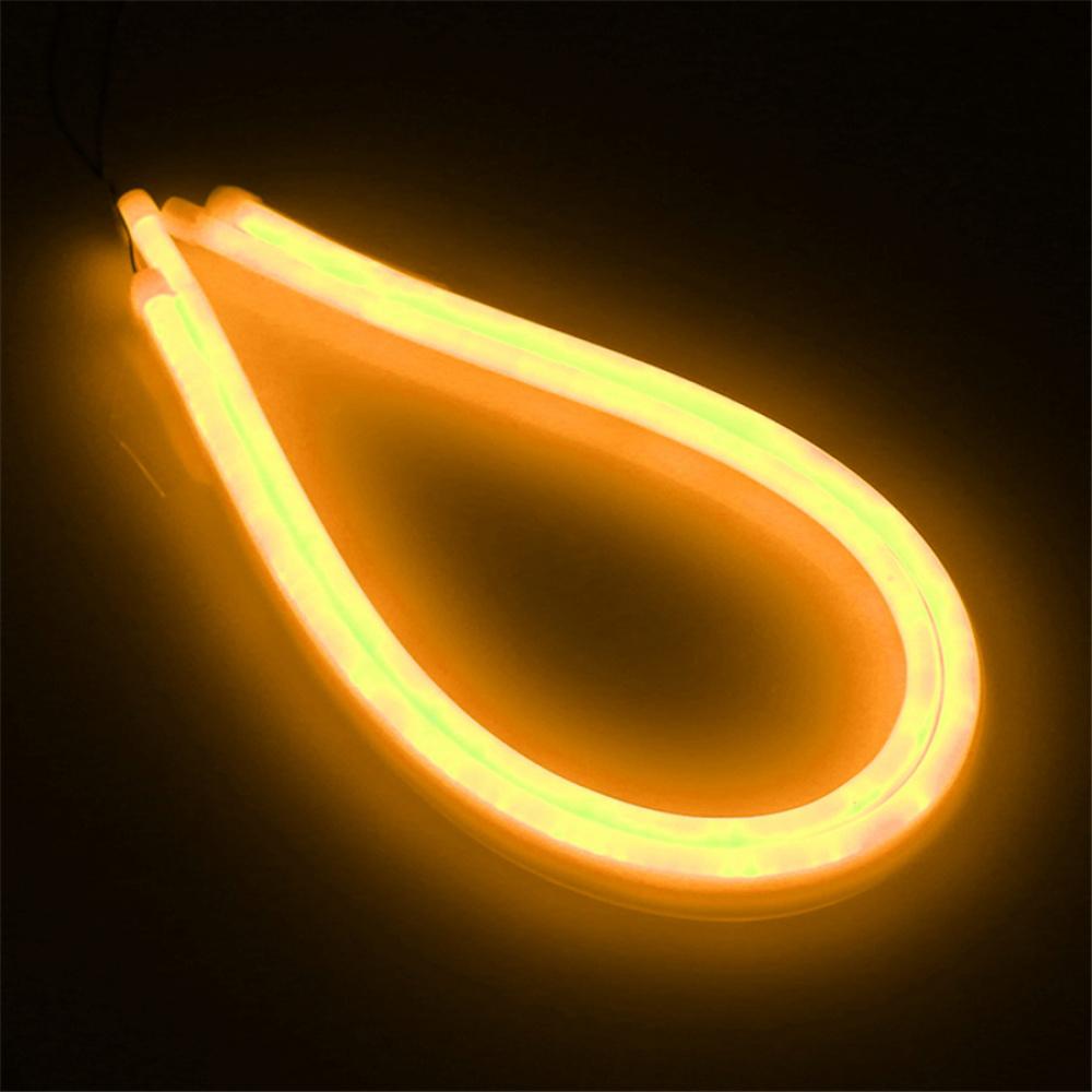 2 Pcs 60Cm Soft Flexible Car Flowing Led Light Strip Drl Turn Signal Lamps Dc12V