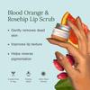 Juicy Chemistry Organic Lip Scrub with Blood Orange & Rosehip, 10 g | 100% Natural Exfoliating Lip Care | Brightens & Evens Lip Tone | Reduces Pi