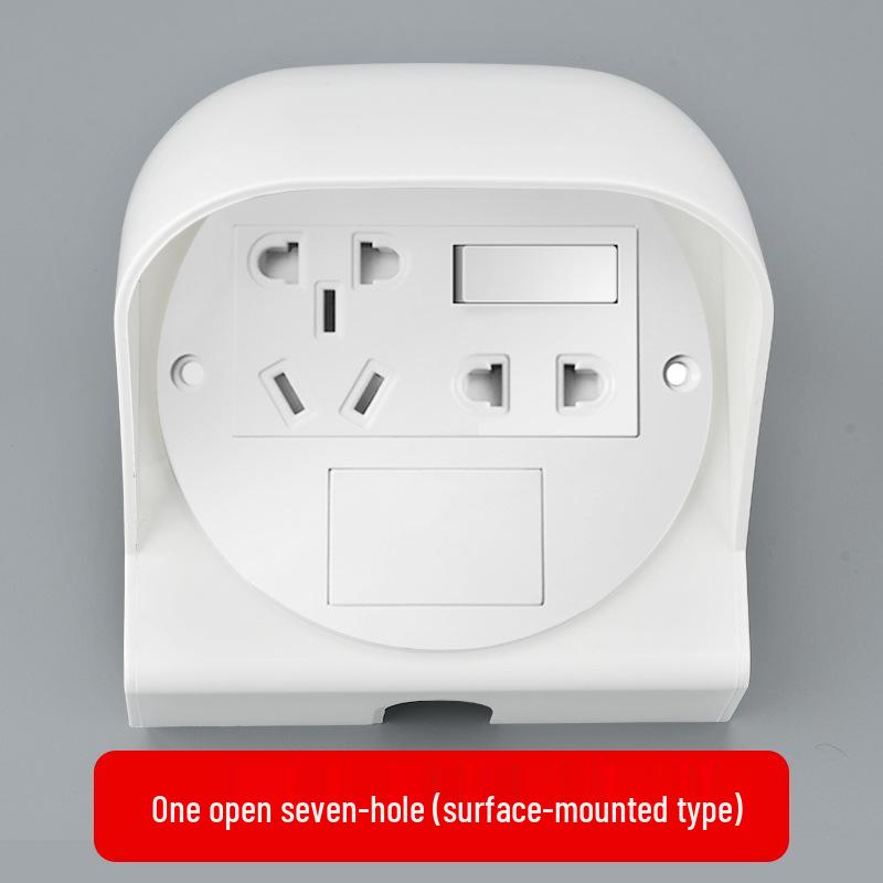 Doppelsteckdose für den Außenbereich mit wasserdichter Abdeckung und Schalter für Badezimmer und smarte Toiletten.