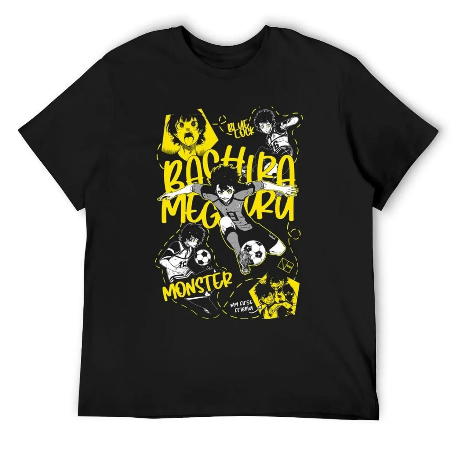 

БАЧІРА МЕГУРУ - BLUE LOCK Футболка подарунки для хлопця розкішна футболка базова футболка чоловіча футболка з принтом XXXXXL різнокольоровий