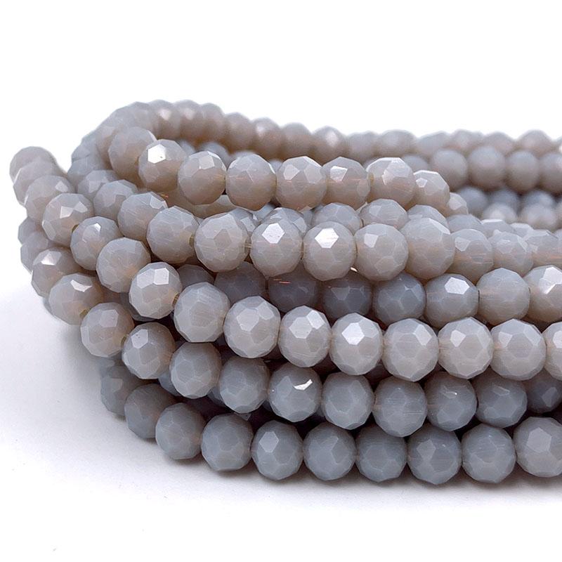 2/3/4/6/8mm Faceted Crystal Beads Bulk Pack - Glass Beads for DIY Bracelets Hairpin Loose Spacer Beads for Jewelry Making