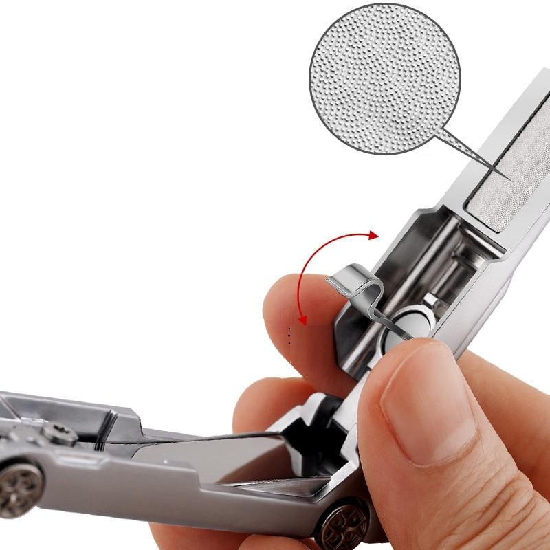 Obcinacz do paznokci w kształcie samochodu No Splash Obcinacz do paznokci ze stali nierdzewnej Gruby twardy paznokieć Nożyczki Narzędzia do Manicure