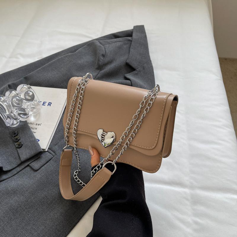 Trendige Street Style Pu-Leder Schultertasche Für Damen Schick Frühling 2024 Quadratisch Crossbody