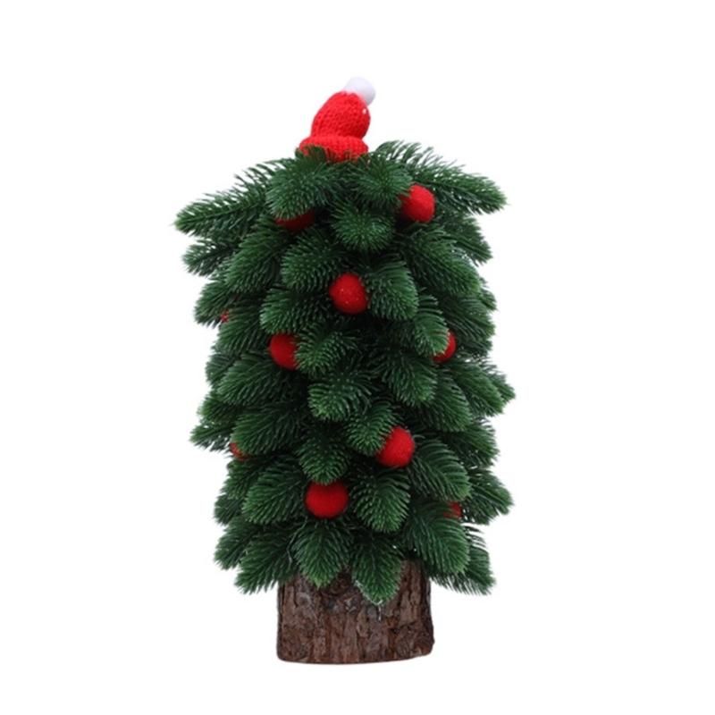 Miniature Realistic Christmas Tree Desktop Centerpieces For Holiday Decorating With Customizable Ornament And Lights