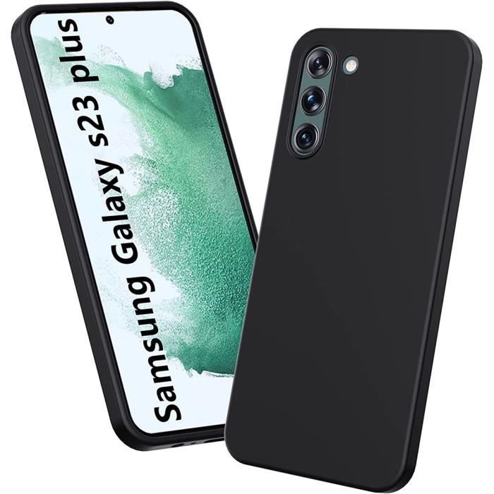 Coque de protection - BOOLING - pour Samsung Galaxy S23 Plus - Silicone Liquide - Noir - Souple
