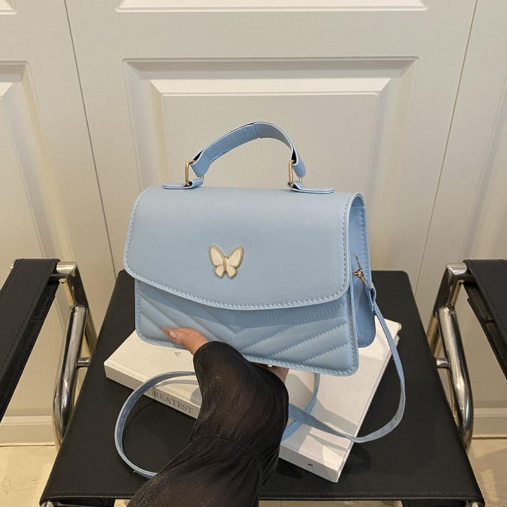 

Large Capacity Butterfly Crossbody Bag PU Leather Elegant Shoulder Bag Girls Birthday Gifts Style D