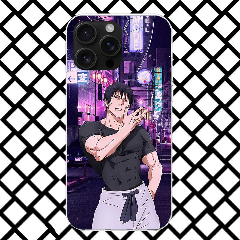 Kaisen J-Jujutsu Fushiguro Toji Handyhülle für iPhone 17 Air 16 16E 15 14 Plus 13 Mini 12 11 Pro Max 7 8 + SE 2020 Weiche Hülle Fu