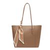 Large Capacity Women's Bag 2026 New Fashion Texture Single Shoulder Solid Color Women's Bag Simple Tote Bag Commuter Big Bag Free Silk