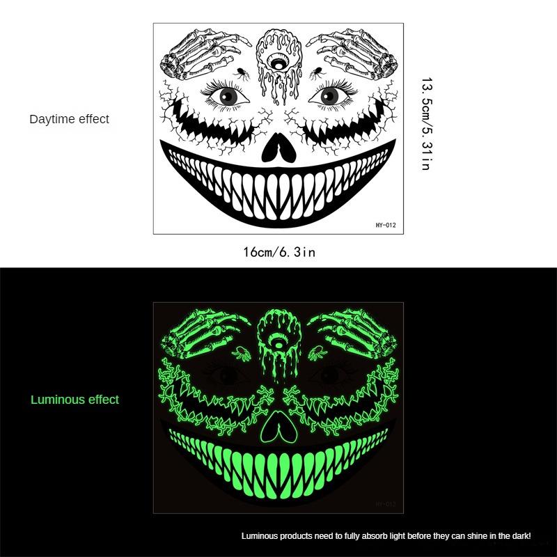 

Scar Waterproof Sticker Water Proof Reflective Material Party Party Supplies Funny Luminous Tattoo Stickers Funny 135 X 16cm Opp