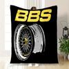 BBS Wheel Sticker Decal X4 - Black & YellowBlanket Flannel Throw Blanket for Sofa, Bed, Travel, Camping, Office, Couch, Chair, And Bed Gift