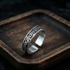 European & American Fashion Retro Smile Face Multi-layer Open Silver Ring - Trendy Korean Punk Simple Design for Women