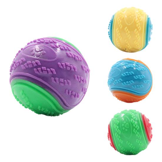 Hund Squeak Ball Bite Release Energibeständig studs Lek Träning Tänder Rengöring Träning Interaktiv Hundleksak Stor Medelstor