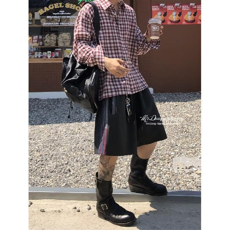 

Мужская рубашка Maillard Wear в американском стиле в клетку, тонкое пальто для мальчиков, модная рубашка в корейском стиле 2XL красный