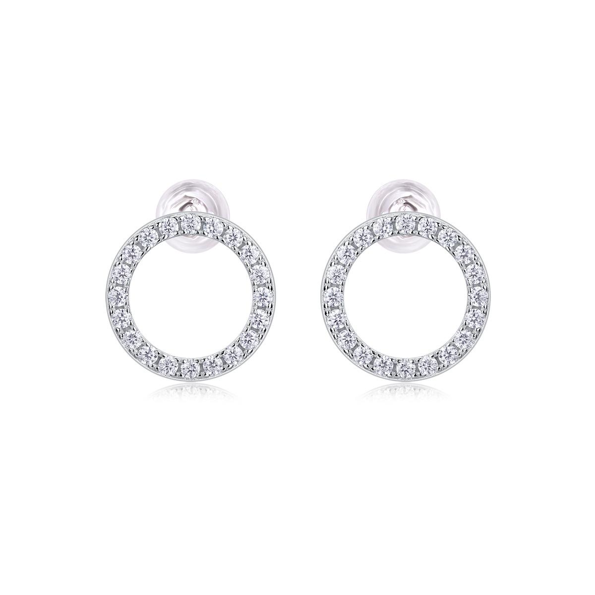 Серьги Discovery Silver S925, круглые серьги из муассанита, украшения для ушей