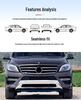 Mercedes-Benz ML-Class Front & Rear Bumper Guard Plates and Fog Light Strips with Trunk Pedal