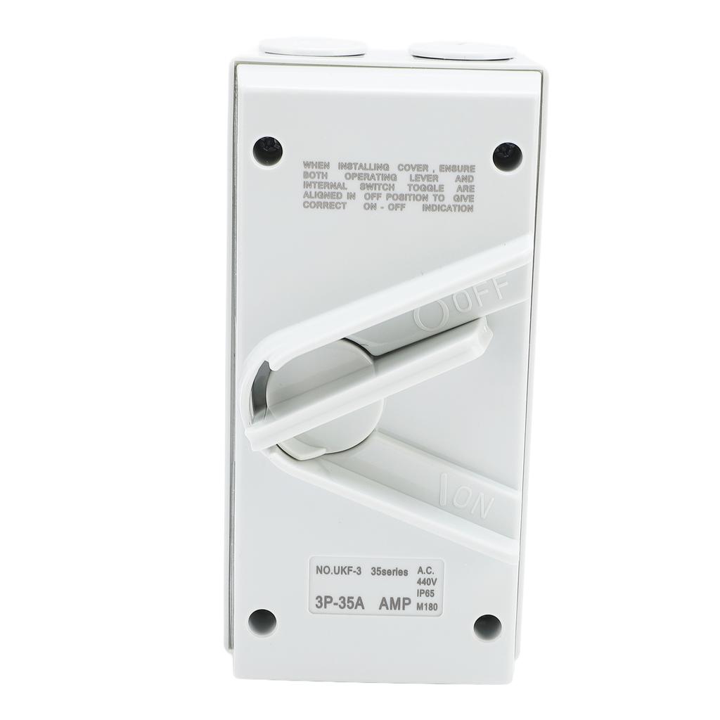 Enclosed Motor Disconnect Switch AC440V 35A IP65 Water Proof 3 Pole Safety Isolation Switch