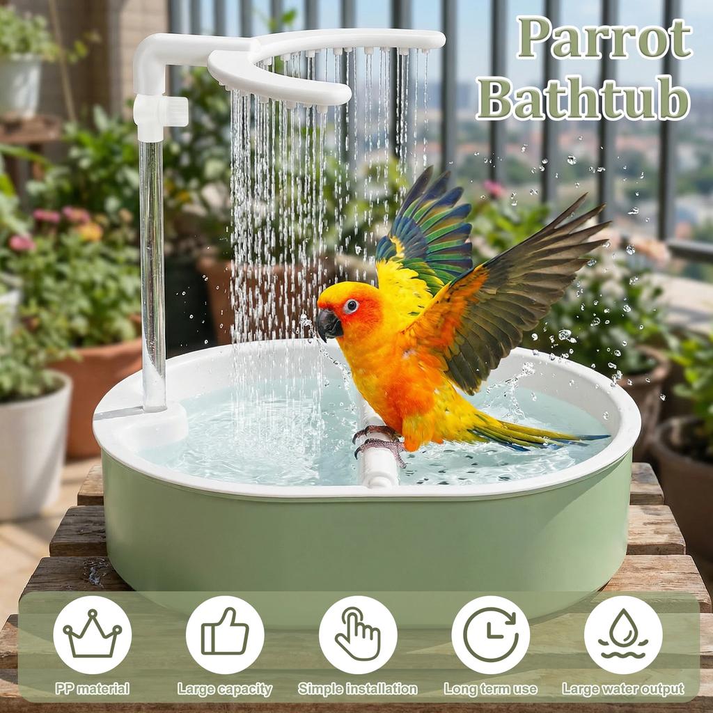 Bird Automatic Shower Parrot Pet Bath Cage Basin USB Electric Circulating Water Bird Bathtub for Lovebird Cockatiel Birds Toy
