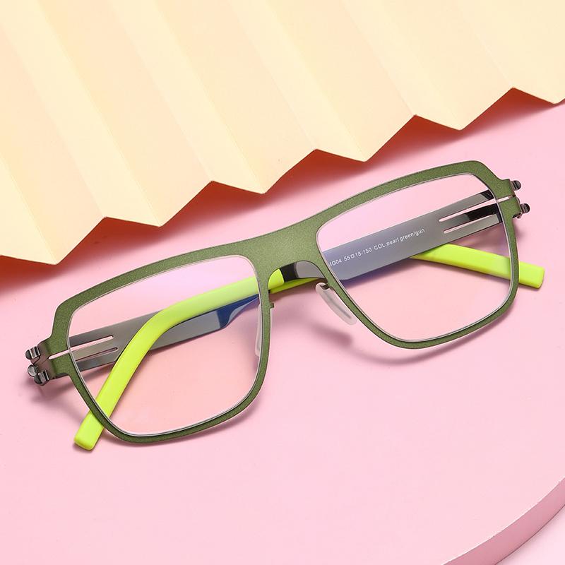 Germany Designer Glasses Frames Men Super Thin Medical Aviation Stainless Steel Retro Eyeglasses Women Reading Spectacle Frame