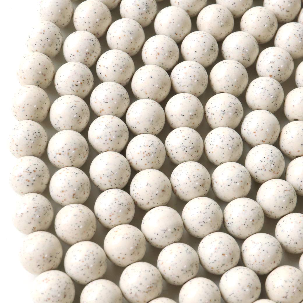 

[GOLD STONE] Beitou Stone Strand, 40cm, from Taiwan, Negative Ion Measured, Radium, 8mm