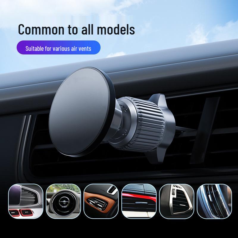 Magnetic Car Phone Holder - Clip-on for Navigation & MagSafe Air Vent Mount