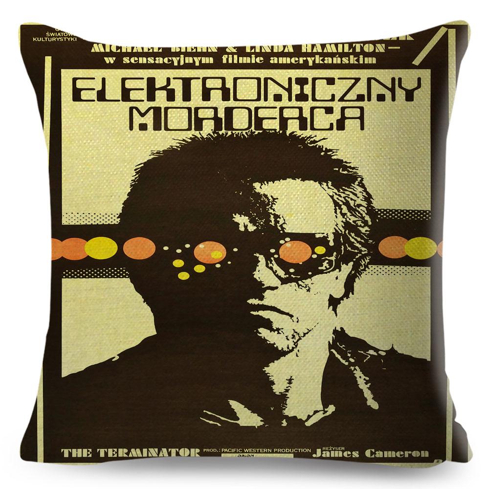 The Terminator T Cushion Cover Decor Classic Movie Robot Warrior Pillowcase Polyester Pillow Case for Sofa Home Car Xcm