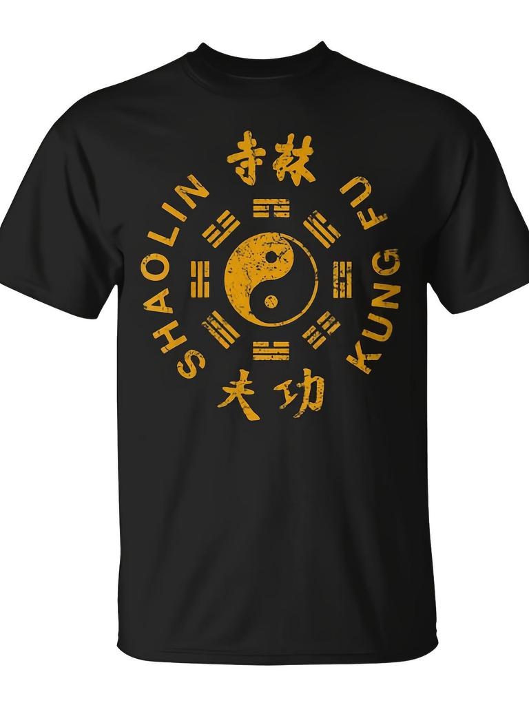 Shaolin Kung Fu Artes Marciales Chinas Tradicionales Cuello Camiseta Unisex Unisex for Daily Wear 20