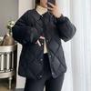 Winter New Korean Chic Short Warm Clothes Women Fashion Lingge Down Cotton Jacket Casual High Street Loose Design Jackets Female