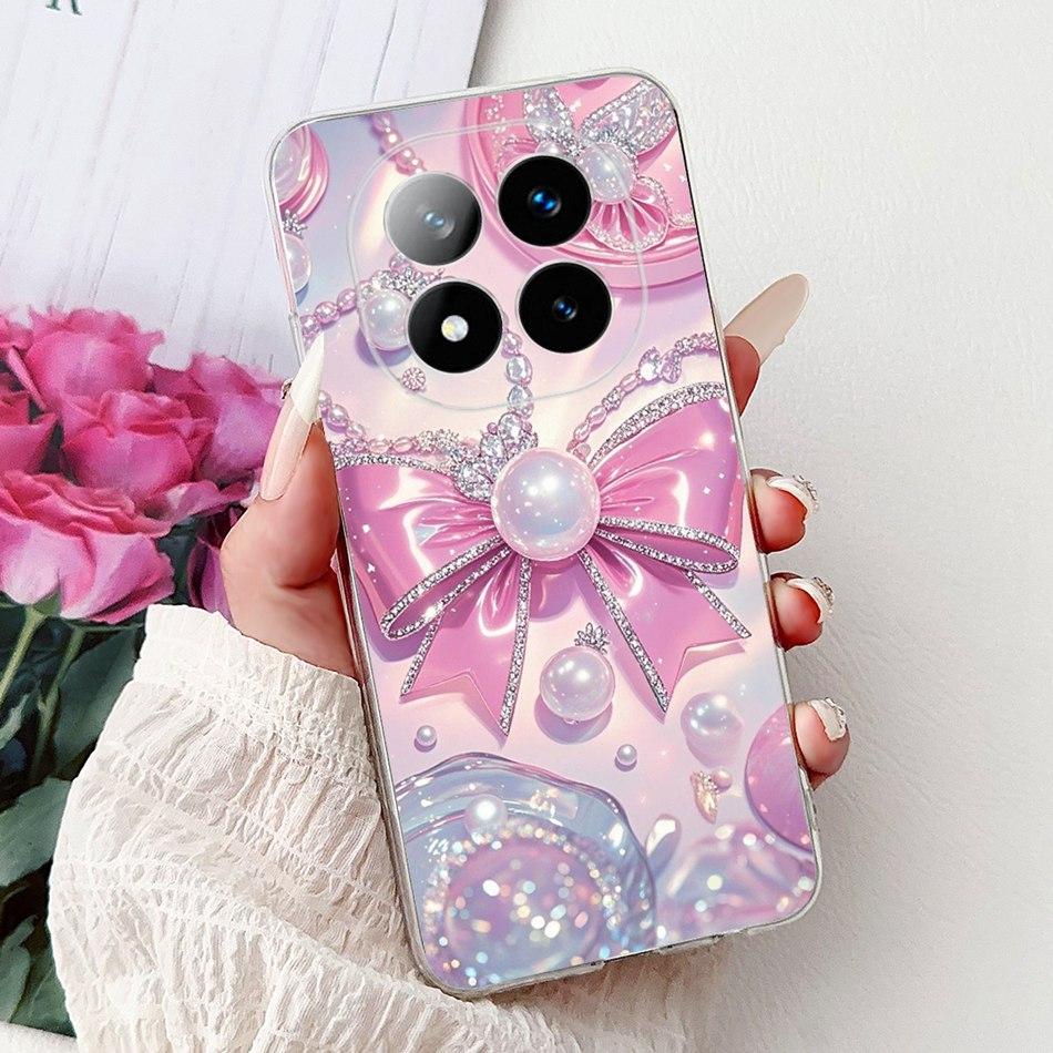 For Xiaomi Redmi Note 14 Pro+ Elegant Floral Butterfly Phone Case For Redmi Note14 Pro Plus 5G Soft Silicone TPU Cases