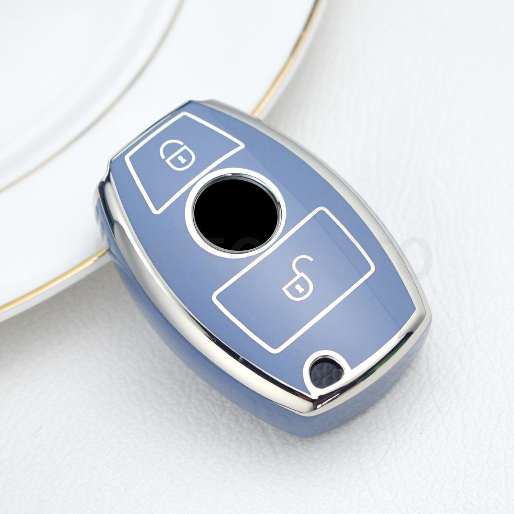 

2-кнопочный ТПУ чехол для брелока автомобиля Mercedes Benz A B R G-класса Glk Gla Glc Glr W204 W210 W176 W202 W463 Крышка оболочки брелока