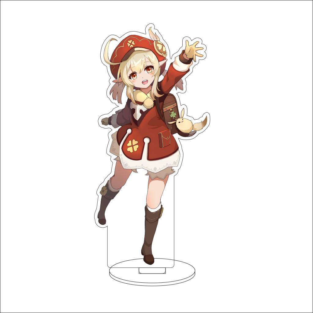 

16CM Anime Genshin Impact Cosplay Acrylic Stand Ornaments Klee Figure Stand Halloween Gifts 16CM