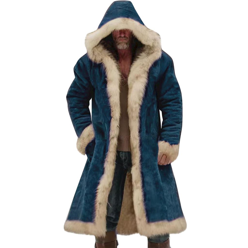 Herren Einfarbig Knopf Tasche Arbeitskleidung Plus Jacke Herren Lässiger Langer Mantel