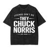 T-shirt Lavate Il Più Grande di Tutti i Tempi Chuck Norris Hip Hop T-shirt Retrò Harajuku Streetwear Top in Cotone Top Magliette per Unisex Donna