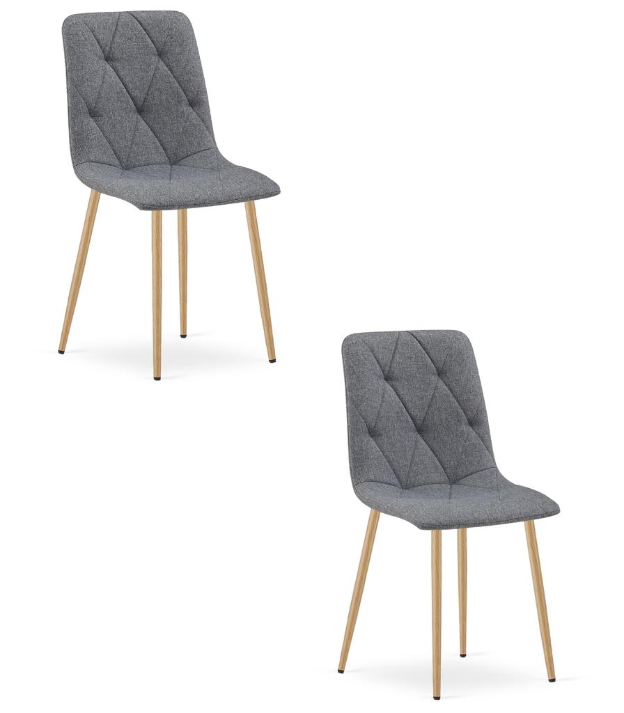 Libra Chair - Dark Gray Fabric / Wood Color Legs X 2