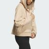 Adidas Verbiage Full-Zip Embroidered Hooded Jacket Women Outerwear Magic-Light-Brown IZ4568