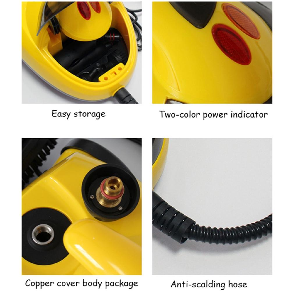 13in1 High Pressure Steam Floor Carpet Cleaner Washer Cleaning Machine 220V 1800W Bar 360 Wheel for Clean Bathroom Car