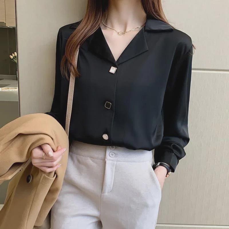 2025 Spring Korean Style Versatile Long Sleeve White Women's Shirt