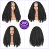 Afro Kinky Straight Headband Wigs For Black Women 22 Inch Natural Black Short Afro Yaki Straight Wigs With Headband Bouncy Curly