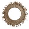 Artisanal Cotton Rope Frame Round Mirror with Elegant Fringed Tassels Woven Macrames Wall Mirror for Living Room Decors