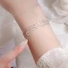 For Women Sterling Color Multilayer Chain Bracelets Geometric Circle Wrist Bracelet Fine JewelryGeometric Chain