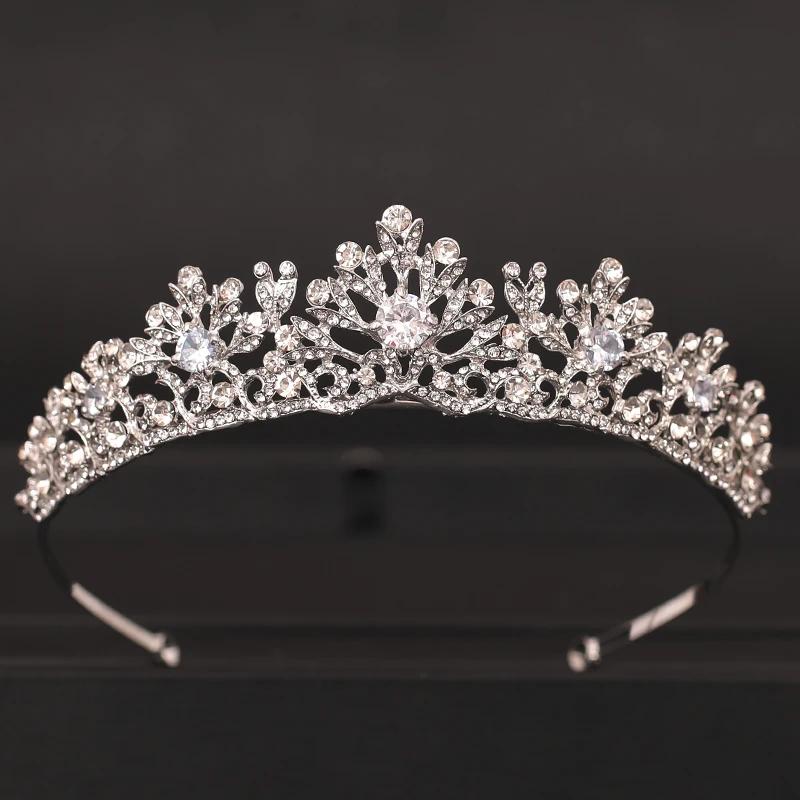 Wedding Crown Hair Jewelry Bridal Hair Accessories Women Baroque Crown Rhinestones Crystal Tiaras Bride Queen Party Crowns Gift