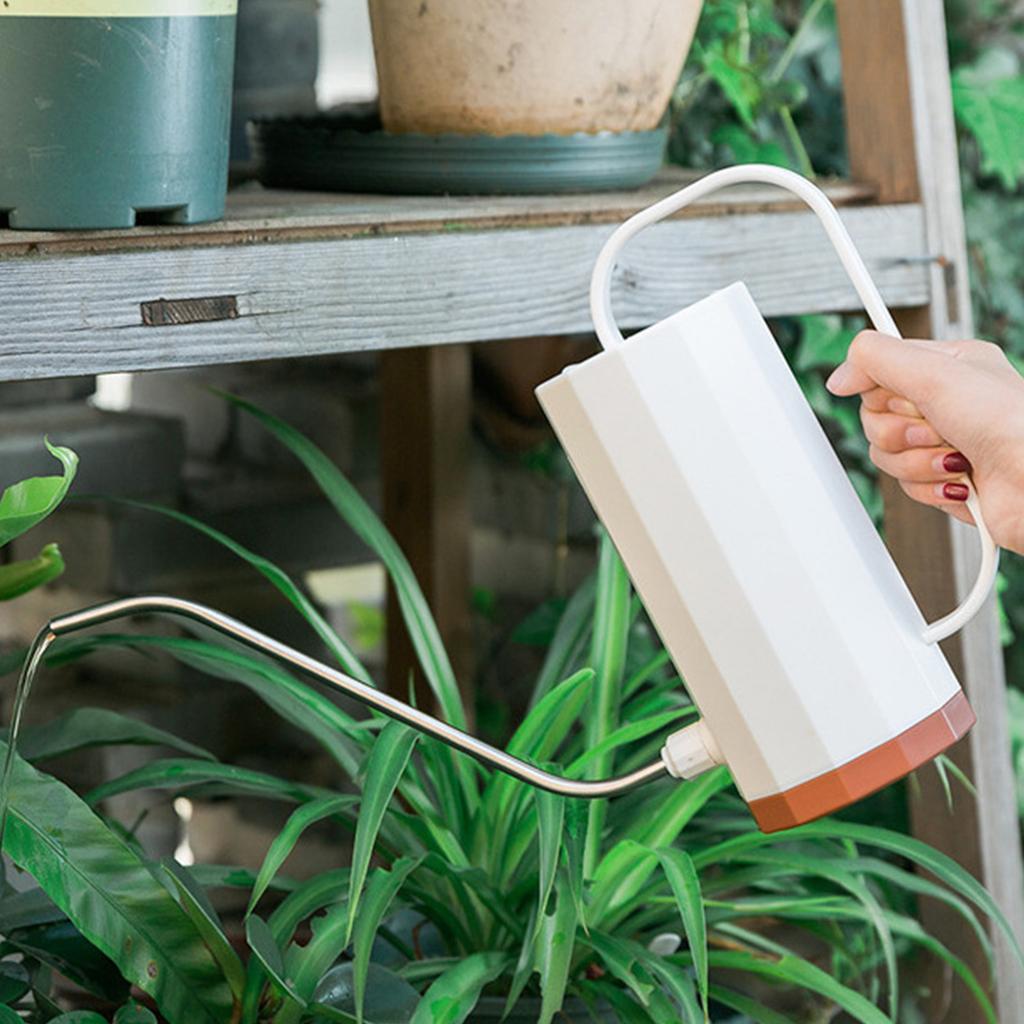 Watering Pot Plastic Horticultural Potted Flower Nordic Style Watering Can with Long Curved Nozzle