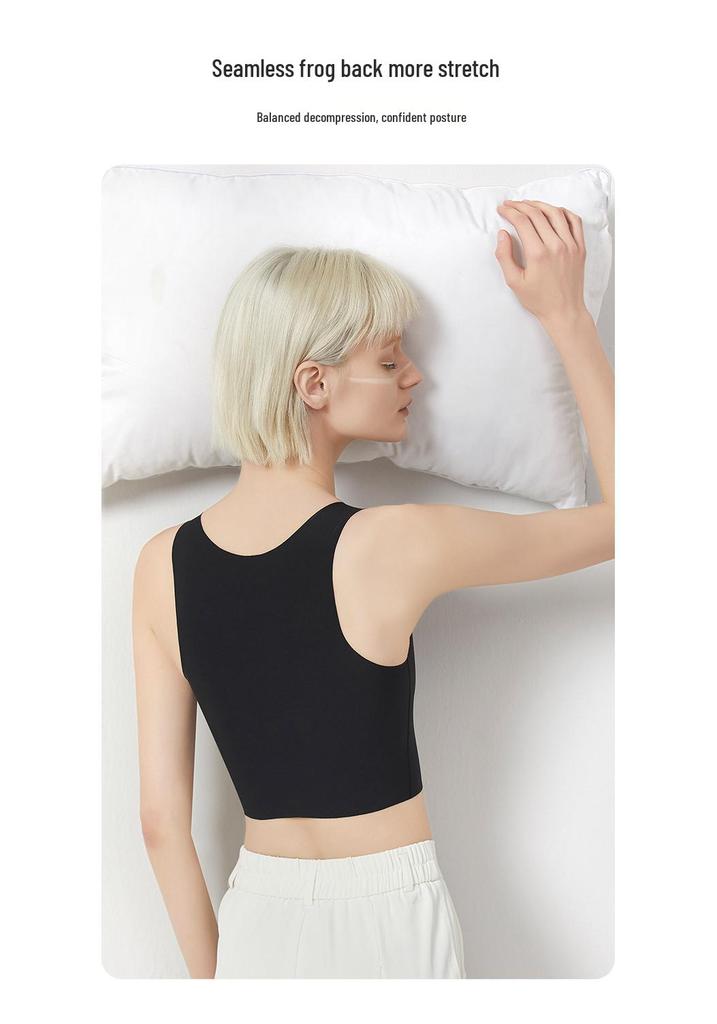 Women's Seamless Chest Binder - Slimming Sports Vest for Large Busts, No-Show, Super Flat Chest, Ideal for Cosplay, Summer Wear.