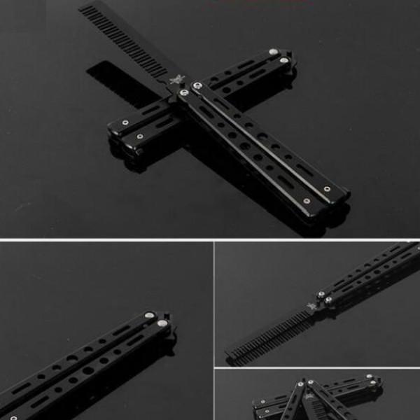 Butterfly Combs Stainless Steel Foldable Training Practice Combs Hair Styling Tools