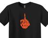 Funny Skeleton Middle Finger Halloween T-Shirt