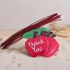 100Pcs/set Red Apple Shaped Thank You Tags, Paper Souvenir Labels, Cute Gratitude Card Hang Tags for Gifts and Favors